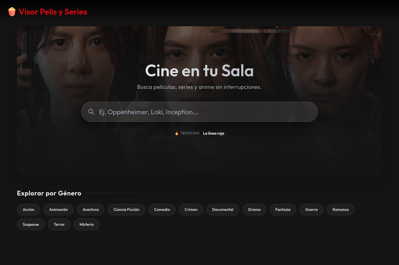 Screenshot de Buscador de Contenido Libre de Anuncios